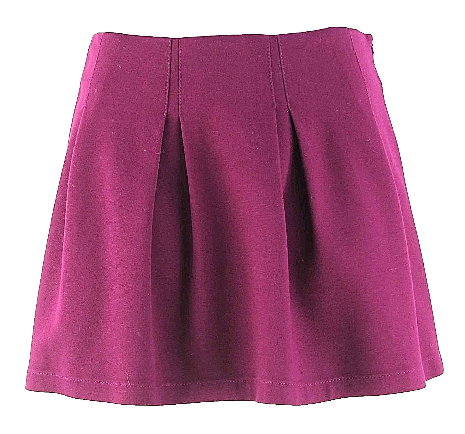 Theory Sz 6 Purple Pleated Short Viscose Polymide Blend Knit Mini Skirt