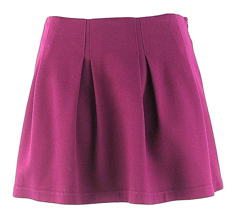 Theory Sz 6 Purple Pleated Short Viscose Polymide Blend Knit Mini Skirt