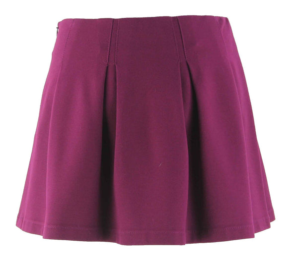 Theory Sz 6 Purple Pleated Short Viscose Polymide Blend Knit Mini Skirt