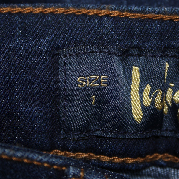 Indio Rein Jeans NEW $44 Sz 25 x 30 Blue Denim Distressed Crop Cotton Poly Jeans