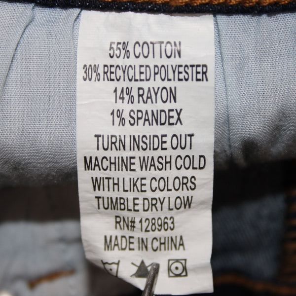 Indio Rein Jeans NEW $44 Sz 25 x 30 Blue Denim Distressed Crop Cotton Poly Jeans