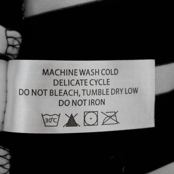 5th Love Sz M Black White Stripe Cold Shoulder Rayon Blend Knit Maxi Dress