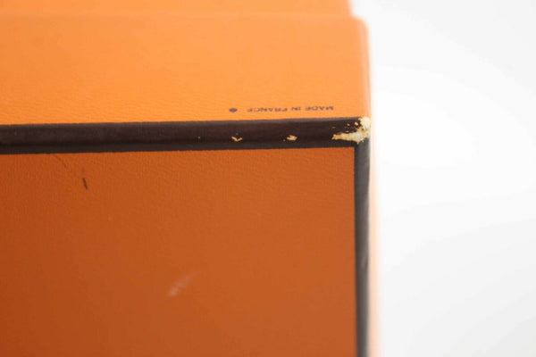HERMES Sz 11.5 x 7.25 x 4 Orange Brown Gift Box