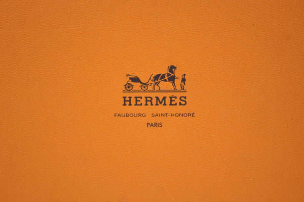 HERMES Sz 11.5 x 7.25 x 4 Orange Brown Gift Box