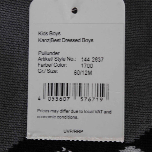 Kanz NEW Sz 12 Mo Gray Red Argyle V Neck Cotton Boys Sweater Vest