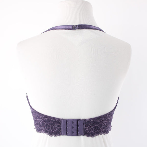 Victoria's Secret NEW Sz 34DD Purple Lace Trim Convertible Strap Nylon Blend Bra