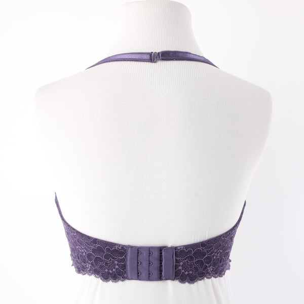 Victoria's Secret NEW Sz 34DD Purple Lace Trim Convertible Strap Nylon Blend Bra