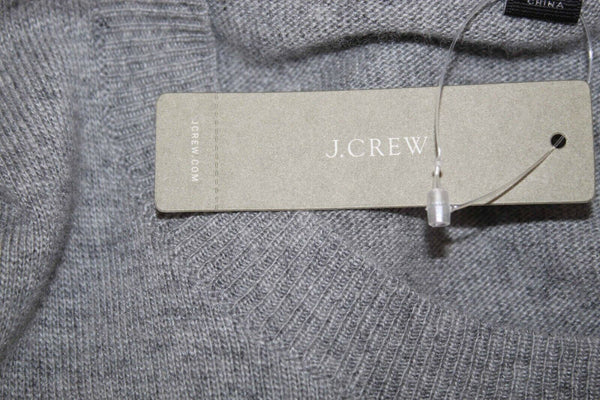 J Crew NEW $98 Sz XS Gray Ivory Pullover Lace Detail Wool Blend Sweater
