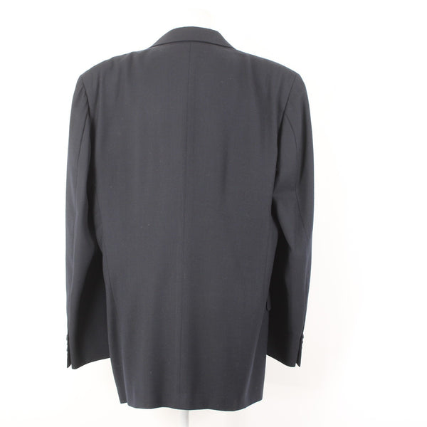 Joseph Abboud Sz 42L Navy Blue Textured 100% Wool 3 Button Lined Classic Blazer