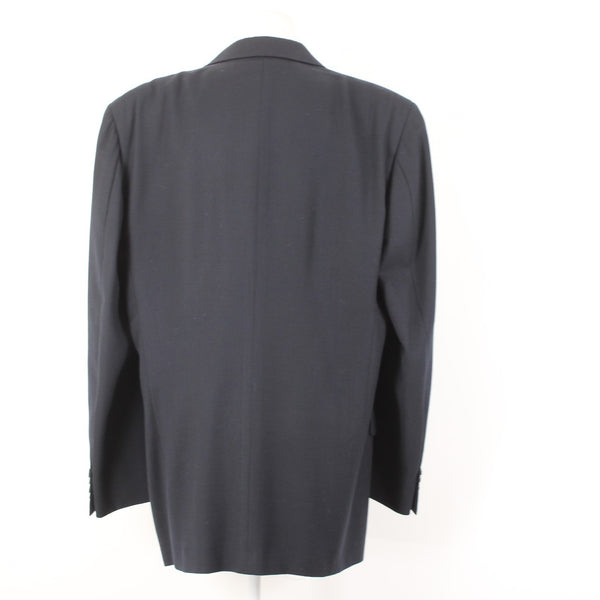 Joseph Abboud Sz 42L Navy Blue Textured 100% Wool 3 Button Lined Classic Blazer