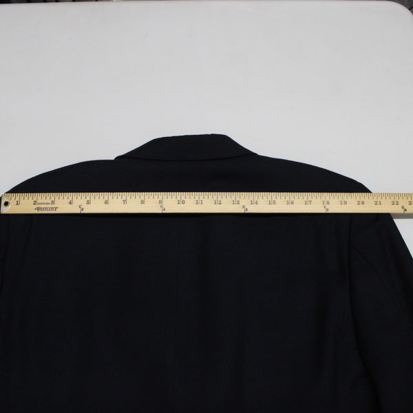 Joseph Abboud Sz 42L Navy Blue Textured 100% Wool 3 Button Lined Classic Blazer