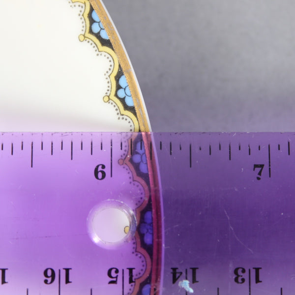 Noritake Plate Romeo White Black Multi Color Floral Painted 6.25" Plate