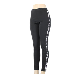 Amor Mio Sz S x 30 Black Faux Pearls Skinny Ankle Polyester Spandex Pants