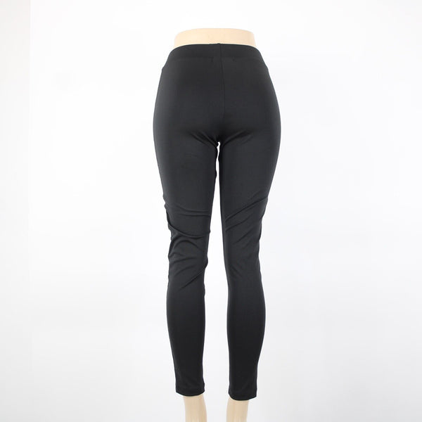 Amor Mio Sz S x 30 Black Faux Pearls Skinny Ankle Polyester Spandex Pants