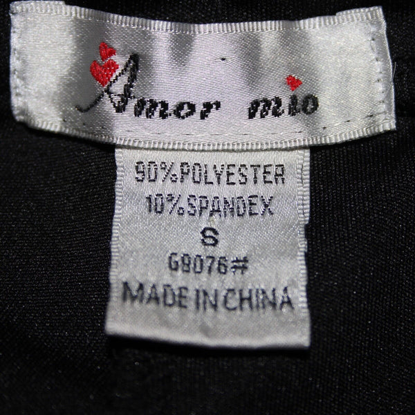 Amor Mio Sz S x 30 Black Faux Pearls Skinny Ankle Polyester Spandex Pants