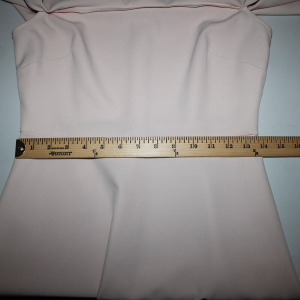 Nanette Lepore Sz 2 Light Pink Ruffle Bodice Cold Shoulder Poly Spandex Dress