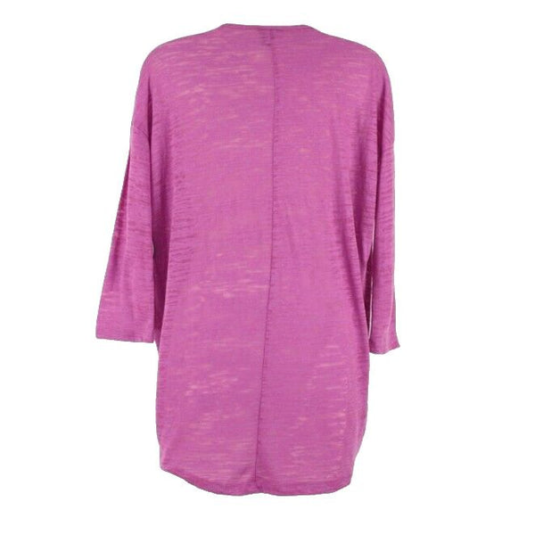 Eddie Bauer NEW $50 Sz XS Pink Magenta Poly Cotton Blend Cross Wrap Boho Top