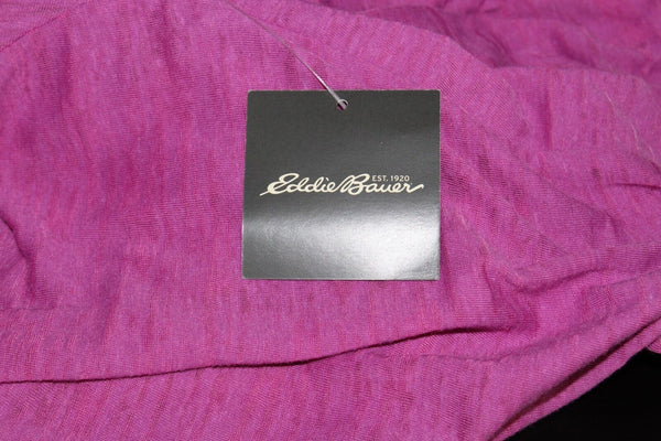Eddie Bauer NEW $50 Sz XS Pink Magenta Poly Cotton Blend Cross Wrap Boho Top