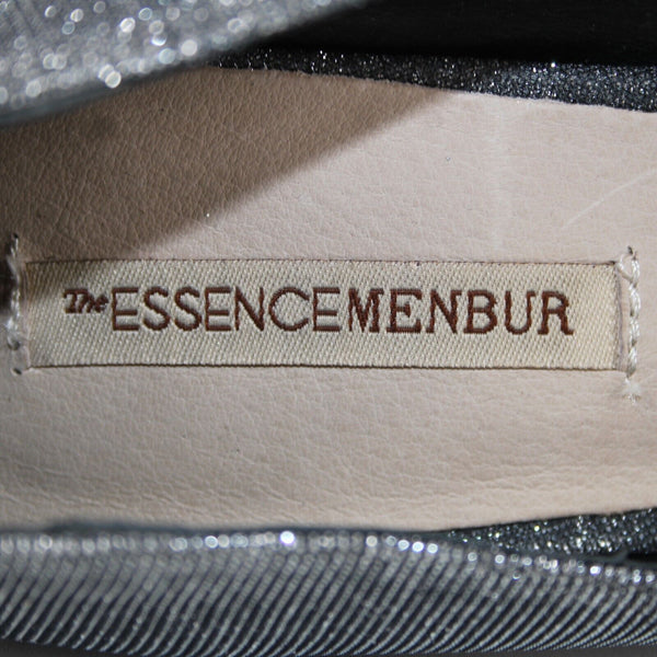 The Essence Menbur NEW Sz 40 Silver Fabric Upper Synthetic Sole 3.5" Heels