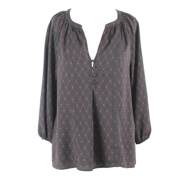 Joie NEW Sz S Black Pink 100% Polyester Blouse Top