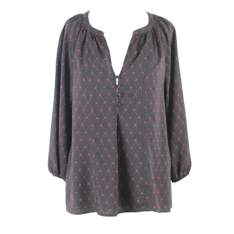 Joie NEW Sz S Black Pink 100% Polyester Blouse Top