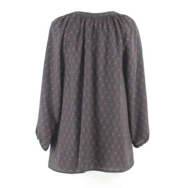 Joie NEW Sz S Black Pink 100% Polyester Blouse Top