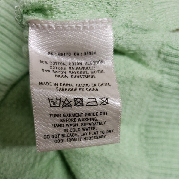 Sparrow NEW $78 Sz S Creme Cream Mint Hooded 3/4 Slv Cotton Blend Sweater Top