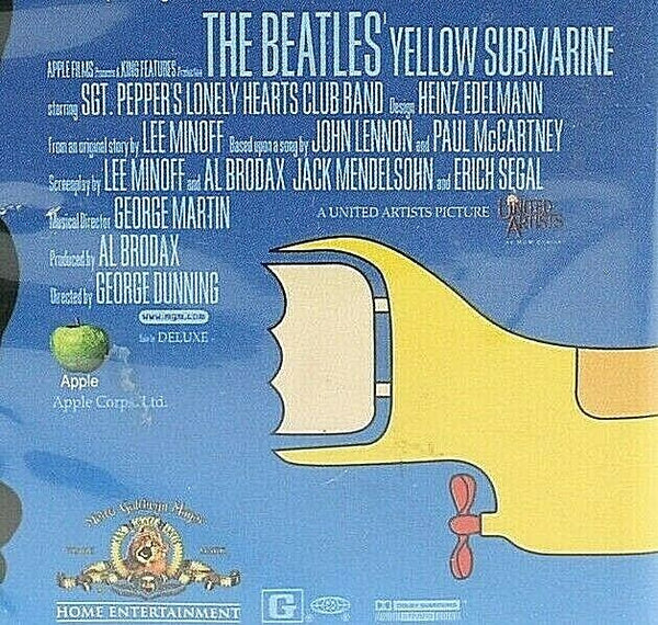 Apple MGM 1999 The Beatles Yellow Submarine VHS Hi Fi Dolby Rated G Movie