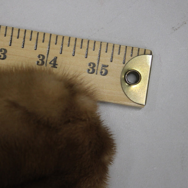 Mink Scarf Vintage Sz One Size Brown Autumn Haze Mink Fur 35" Clip On Scarf