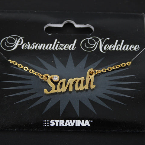 SARAH NEW Goldtone Rhinestone Accent 14.5" w 4.5" Multi Ring Ext Necklace