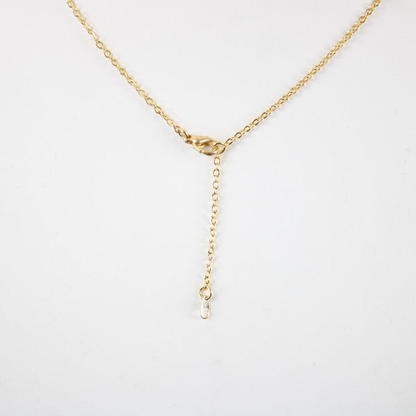 SARAH NEW Goldtone Rhinestone Accent 14.5" w 4.5" Multi Ring Ext Necklace
