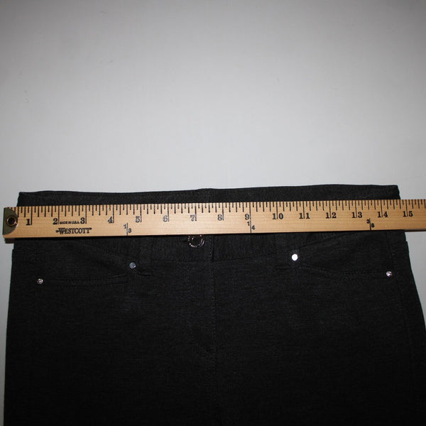 White House Black Market NEW $78 Sz 2R x 31 Gray Slim Ponte Pockets Viscose Pant