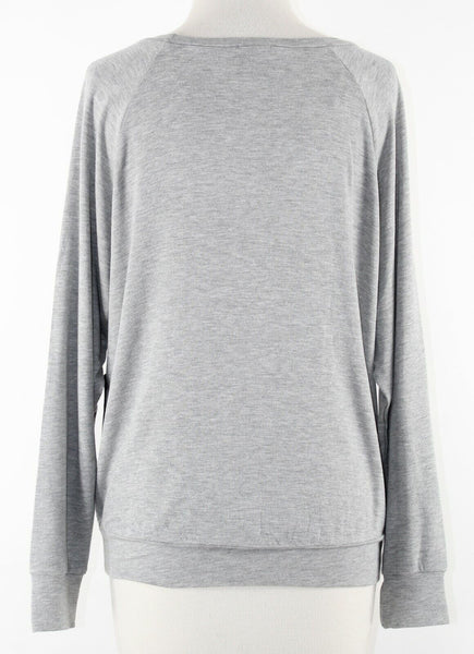 Ella Moss Felix NEW $117 Sz XS Gray Lavender Brown Animal Modal Blend Top