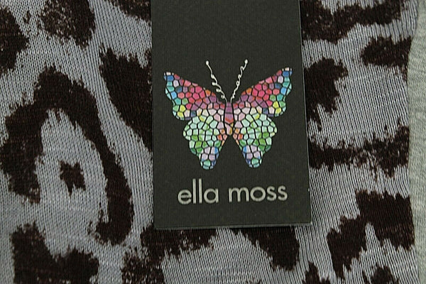 Ella Moss Felix NEW $117 Sz XS Gray Lavender Brown Animal Modal Blend Top