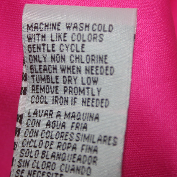 Shelby Palmer Dress Sz 12 Pink One Shoulder Ruffles Polyester Spandex Dress