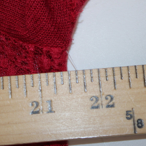 One World Live And Let Live NEW Sz XL Red Lace Belted Aysmm Rayon Wrap Sweater