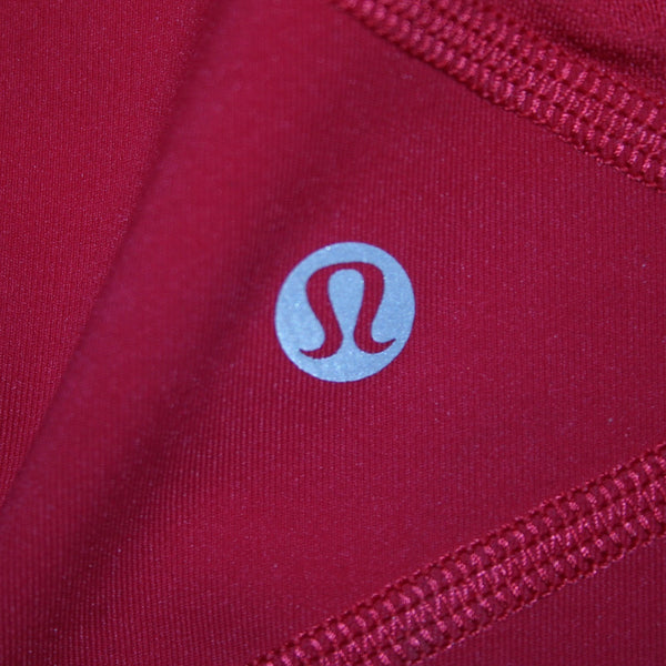 Lululemon AW Capri Pant Sz 6 x 22 Red Pull On Mid Calf No Fabric Label AW Capri