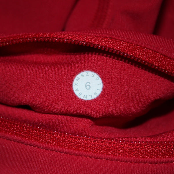 Lululemon AW Capri Pant Sz 6 x 22 Red Pull On Mid Calf No Fabric Label AW Capri