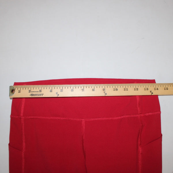 Lululemon AW Capri Pant Sz 6 x 22 Red Pull On Mid Calf No Fabric Label AW Capri