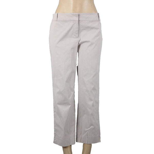 Talbots Signature Sz 8 x 24 Beige Tan Straight Cotton Spandex Capri Pant