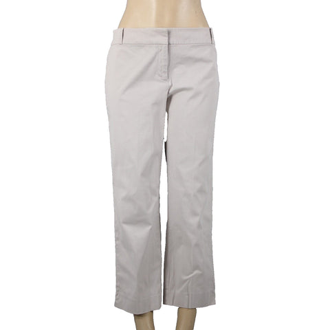 Talbots Signature Sz 8 x 24 Beige Tan Straight Cotton Spandex Capri Pant