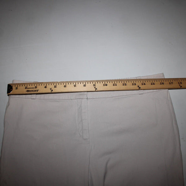 Talbots Signature Sz 8 x 24 Beige Tan Straight Cotton Spandex Capri Pant