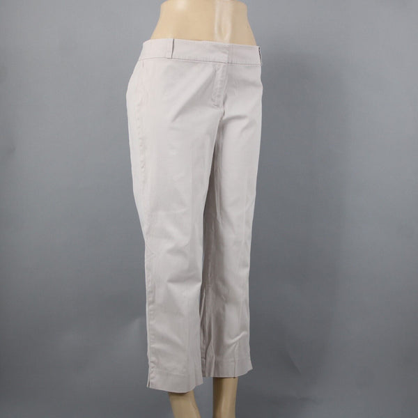 Talbots Signature Sz 8 x 24 Beige Tan Straight Cotton Spandex Capri Pant