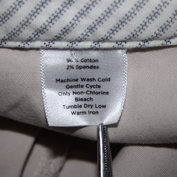 Talbots Signature Sz 8 x 24 Beige Tan Straight Cotton Spandex Capri Pant
