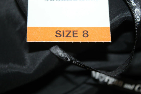 Morgan Nites NEW Sz 8 Black Lined Tiered Ruffled 100% Poly Acetate Dress