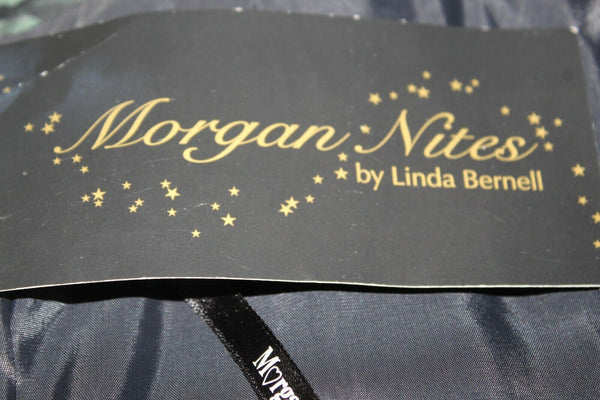 Morgan Nites NEW Sz 8 Black Lined Tiered Ruffled 100% Poly Acetate Dress