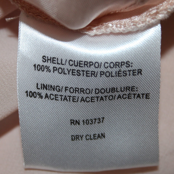Donna Morgan Dress Sz 14 Light Pink One Shoulder Gathered Lined 100% Poly Dress