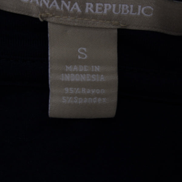 Banana Republic Sz S Navy Blue V Neck Unlined Rayon Spandex Wrap Dress