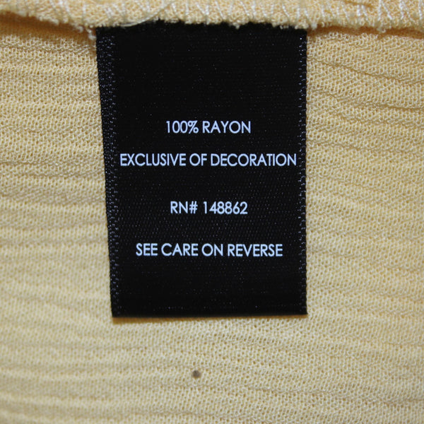 Torrid Top NEW Sz 14/16 Yellow Embroidered Peplum Back 100% Rayon Top