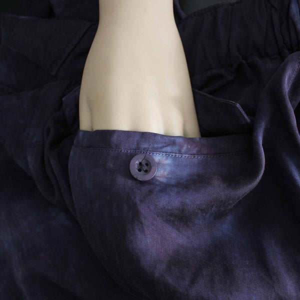 Cloth & Stone Sz M x 27  Purple Blue Tie Dye 100% Tencel Lyocell Crop Cargo Pant